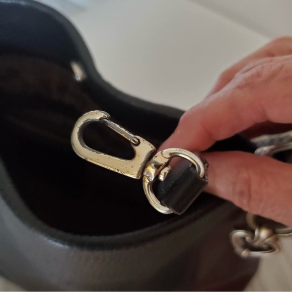 Brighton “Charlotte” Black/Brown Leather Two-tone Shoulder Bag Purse - Picture 10 of 11